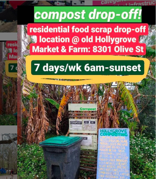 photo of our compost drop off bins with instructions